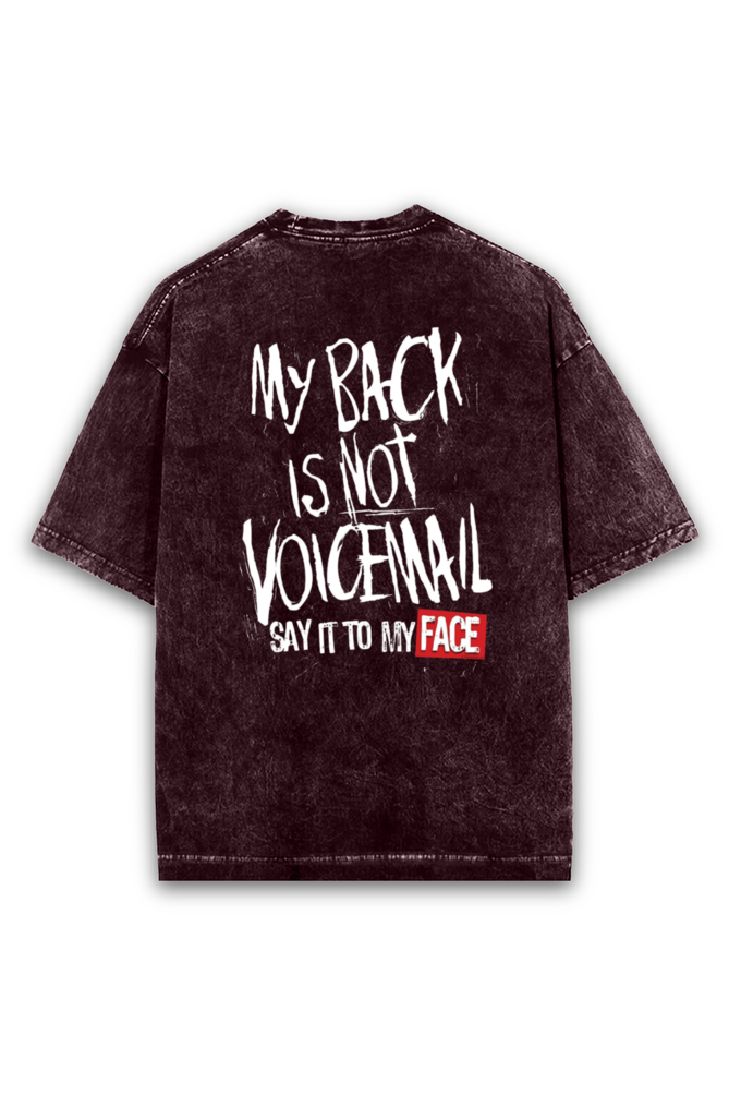 Maroon Acid Wash Oversized T-Shirt